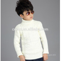 15CSK042 turtle neck kids sweater cable sweater